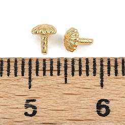 真鍮のペグベイルピンチャーム  花  18KGP本金メッキ  4x3.5x3.5mm  ピン：0.7mm&nbsp;KK-H078-01C-G