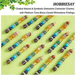 20Pcs Chakra Natural & Synthetic Gemstone Connector Charms&nbsp;FIND-HY0001-32