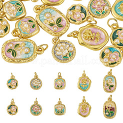 20Pcs 10 Styles Alloy Enamel Pendants&nbsp;FIND-TA0009-35