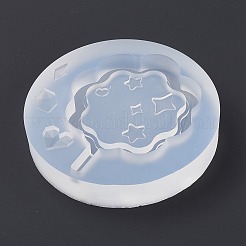 食品グレードの透明シリコーン  エポキシ樹脂工芸品  マシュマロ柄  70x13mm&nbsp;LS-DIY-I086-06