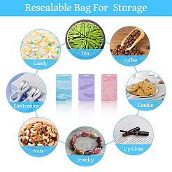 40Pcs 4 Styles Rectangle Plastic Yin-Yang Resealable Packaging Bags&nbsp;ABAG-TA0001-23A