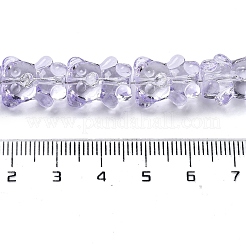 電気メッキガラスビーズセット  パール光沢メッキ  クマ  ラベンダー  15x12x9mm  穴：1.2mm  約44個/連  25.98''（66センチメートル）&nbsp;EGLA-P063-PL05
