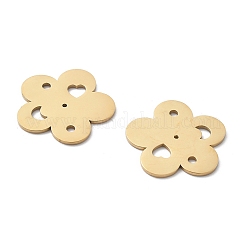 304 Stainless Steel Laser Cut Hollow Flower Connector Charms&nbsp;STAS-M111-10G