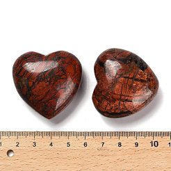 Natural Red Jasper Heart Display Decorations&nbsp;G-P562-02C