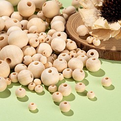 1000Pcs 7 Size Natural Unfinished Wood Beads&nbsp;WOOD-ZZ0001-01