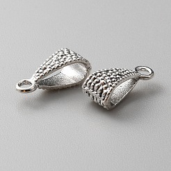 合金チューブベイル  ループベイル  アンティークシルバー  15.5x6x6mm  穴：2mm&nbsp;FIND-WH0126-148A-AS