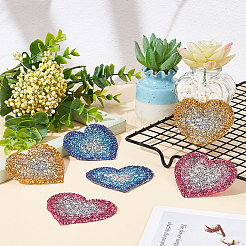 6Pcs 3 Colors Heart Hotfix Rhinestone&nbsp;DIY-FG0003-53