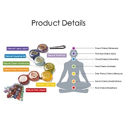 Natural Gemstone Chakra Hanging Pendant Decorations&nbsp;HJEW-P006-A01