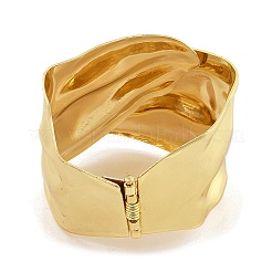 Non-Tarnish Vintage Hammered Iron Wide Hinged Bangles for Women&nbsp;BJEW-L629-14G