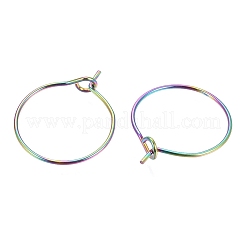 Ion Plating(IP) 316L Surgical Stainless Steel Hoop Earring Findings&nbsp;STAS-G130-03M-16MM