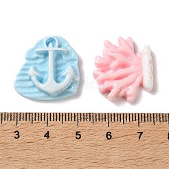 オーシャンシリーズ 不透明樹脂カボション  混合図形  ミックスカラー  14~26x20.5~26x5~7mm&nbsp;CRES-D327-01