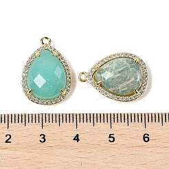 Natural Mixed Stone Faceted Teardrop Pendants&nbsp;G-I382-01G