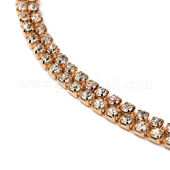 タッセル合金クリスタルラインストーン太ももチェーン  ゴールドカラー  13-5/8インチ（34.5cm）&nbsp;AJEW-G059-01A-G