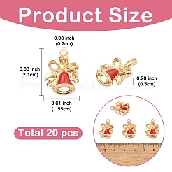 20Pcs Christmas Bell Alloy Enamel Pendants&nbsp;ENAM-YW0006-08