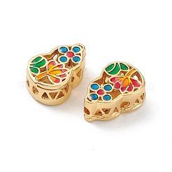 Hollow Rack Plating Brass Enamel Beads&nbsp;KK-L155-47G