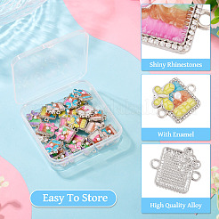 24Pcs 6 Colors Alloy Enamel Connector Charms&nbsp;FIND-TA0009-52