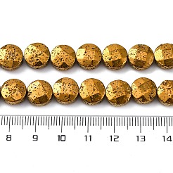 Electroplated Natural Lava Rock Beads Strands&nbsp;G-A256-F01-01E