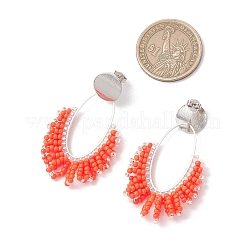 Brass Dangle Stud Earrings&nbsp;EJEW-MZ00696-01