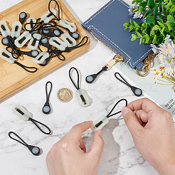 28Pcs 2 Styles Luminous Silicone Zipper Puller Heads&nbsp;AJEW-FG0003-87