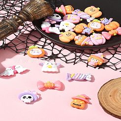 22個 11スタイル ハロウィンテーマ 不透明樹脂デコデンカボション  混合図形  14~28x20.5~31.5x8.5~11mm  2個/スタイル&nbsp;CRES-FS0001-15