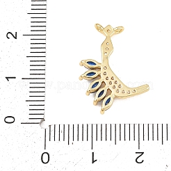 15Pcs Brass Micro Pave Cubic Zirconia Pendants&nbsp;KK-Z151-15G-03