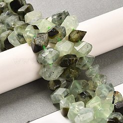 天然石プレナイトビーズ連売り  多面カット  ナゲット  10~11x8~10x7~8mm  穴：1mm  約22~23個/連  7.09~7.48''（18~19センチメートル）&nbsp;G-N327-05-21