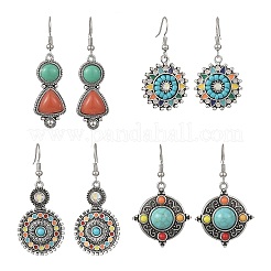 Bohemian Alloy & Enamel & Acrylic & Rhinestone Dangle Earrings for Women&nbsp;EJEW-JE07343