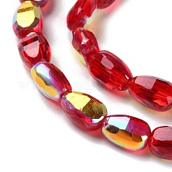 Transparent Electroplate Glass Beads Strands&nbsp;GLAA-Q099-F01-M02