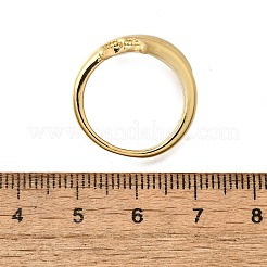 女性用イルカ真鍮カフリング  カドミウムフリー＆鉛フリー  長持ちメッキ  ラックめっき  18KGP本金メッキ  19mm  内径：18mm&nbsp;RJEW-Z085-01G-02