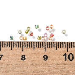 透明な色の虹色のガラスシリンダーシードビーズ  ミックスカラー  1.6x1.3mm  穴：0.8mm  約800個/5g  5 G /袋&nbsp;GLAA-P073-04