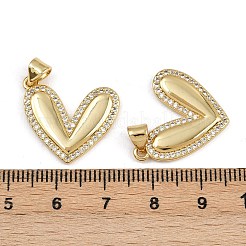 Brass Micro Pave Cubic Zirconia Pendants&nbsp;ZIRC-I367-07G-12