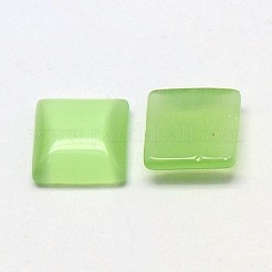 キャッツアイカボション  正方形  ミックスカラー  12x12x3mm&nbsp;CE-J006-12x12mm-M