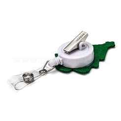 Christmas Tree Felt & ABS Plastic Badge Reel&nbsp;AJEW-I053-01