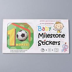 1~12 Months Number & Sports Meet Themes Baby Milestone Stickers&nbsp;DIY-H127-B05