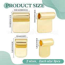 18Pcs 2 Styles Rack Plating Brass Glue-on Flat Pad Bails&nbsp;KK-AR0001-80B