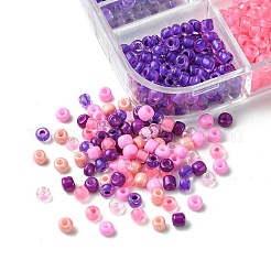 混合スタイルガラスラウンドシードビーズ  ミックスカラー  3~3.5x2mm  穴：1~1.2mm&nbsp;SEED-FS0001-16A