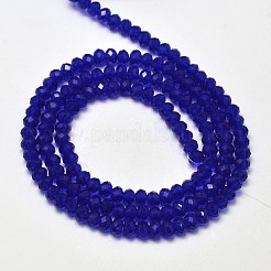 Faceted Rondelle Transparent Glass Beads Strands&nbsp;EGLA-J134-3x2mm-B05
