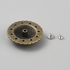 フラットラウンド合金スナップボタン  樹脂ビーズで  綿パッデッド服コートダウンジャケットバックル  ブラック  35x10mm&nbsp;FIND-TAC0036-010C