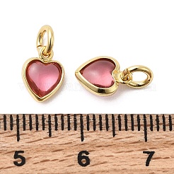 Brass Pave Cubic Zirconia Pendants&nbsp;KK-Z137-21G-04