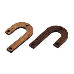 ウォールナットウッドペンダント  サドルブラウン  34x21x2.5mm  穴：2mm&nbsp;WOOD-N011-006