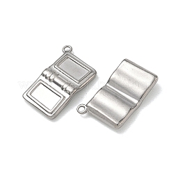 304 Stainless Steel Pendant Cabochon Settings&nbsp;SA-CBAE5AC-23P