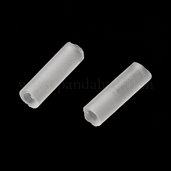 ペイントガラスビーズを焼く  チューブ  ホワイト  6~7x2mm  穴：0.8mm  約300個/袋&nbsp;GL-G001-04C