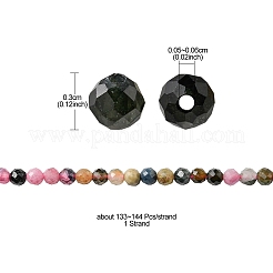 Natural Multicolor Tourmaline Beads Strands&nbsp;G-YW0001-18