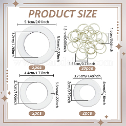 プラスチック製の隠しコルセットクリップ  リング  ゴムバンド付き  透明  3.75~5.1x0.4~0.55cm  内径：2~3.2のCM&nbsp;DIY-WH0899-407