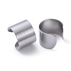変色しにくいユニセックス 304 ステンレススチール カフ イヤリング  ステンレス鋼色  18.5~19.5x15mm&nbsp;EJEW-P135-03B