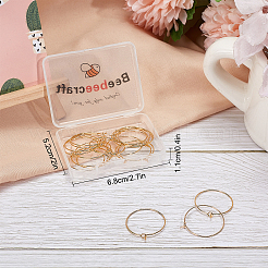 20Pcs Brass Hoop Earrings Findings&nbsp;KK-BBC0001-89A