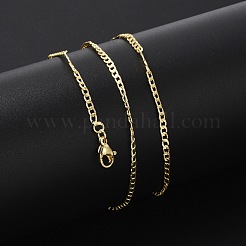 Brass Curb Chains Necklaces for Women&nbsp;NJEW-D302-39G