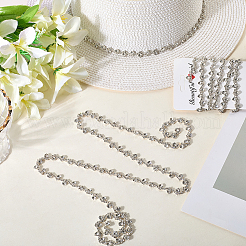S-shaped Glass Rhinestone and Iron Cup Chains&nbsp;DIY-WH20032-25S-01