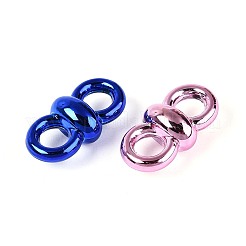 UVメッキ不透明アクリルリンク/コネクタチャーム  蝶結び  ミックスカラー  16x8x6mm  穴：3.8mm&nbsp;PACR-T017-23M