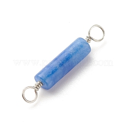 Dyed & Heated Natural Blue Aventurine Connector Charms&nbsp;PALLOY-JF01574-12